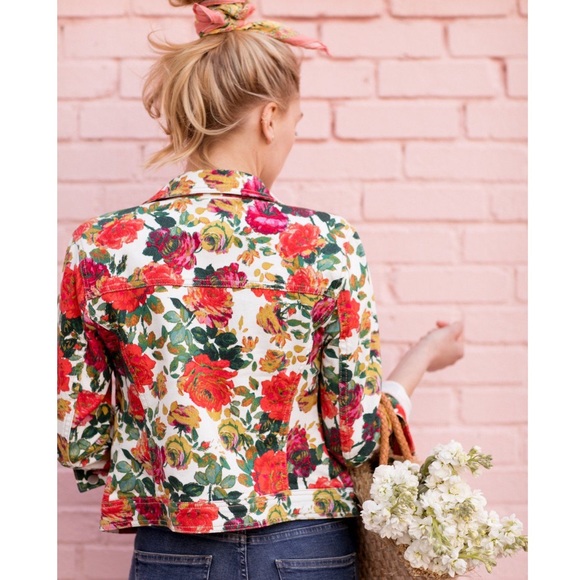 NEW Anthropologie Pilcro Floral Printed Moto Jacket Small - Picture 7 of 16